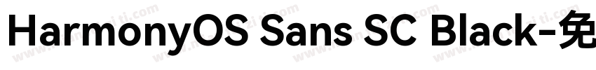 HarmonyOS Sans SC Black字体转换